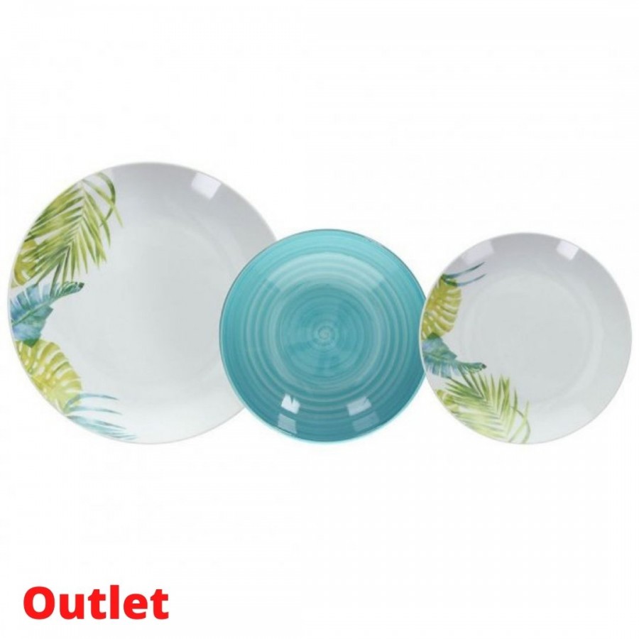 Набор тарелок Metropol Bali 18 шт (ТОВАР ИЗ АУТЛЕТА)